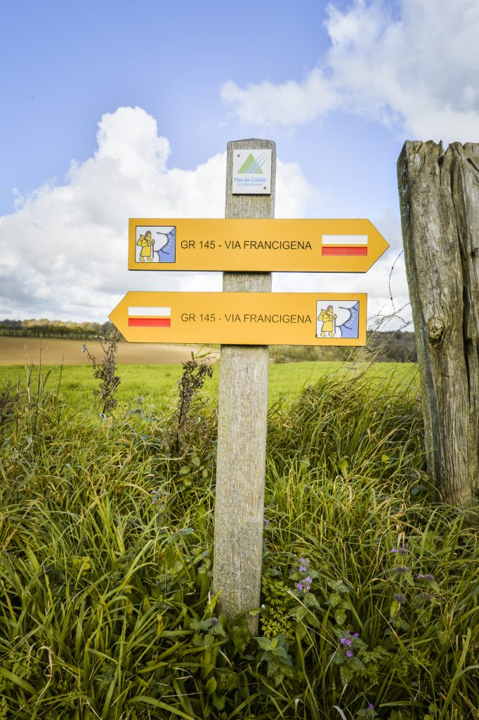 Panneau de randonnee Panneau Via Francigena